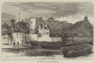 Old Houses at Nine-Elms, Lambeth (gravura) de English School
