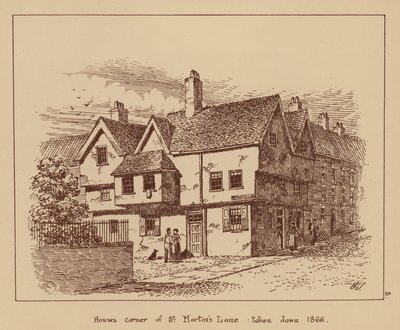 Casas antigas, esquina de St Martin