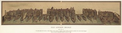 Old London Bridge cerca de 1600 de English School
