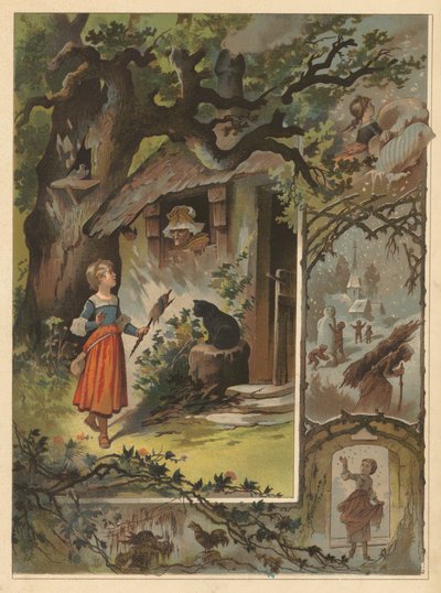 A Velha Mãe Gansa (cromolitho) de English School