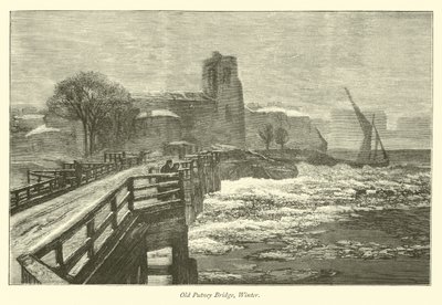 Ponte velha de Putney, inverno de English School