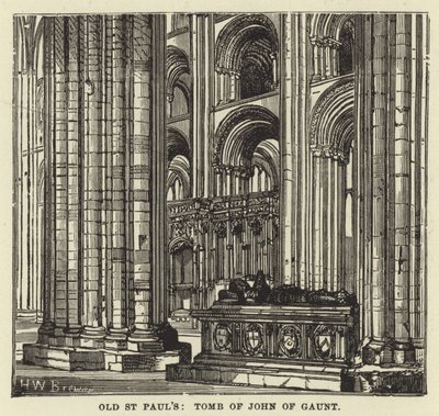 St velho Pauls, túmulo de John de Gaunt de English School
