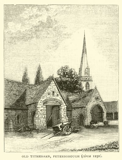Velho Tithebarn, Peterborough, por volta de 1250 de English School