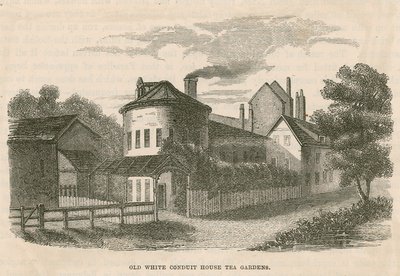 Old White Conduit House jardins de chá, Pentonville, Londres de English School
