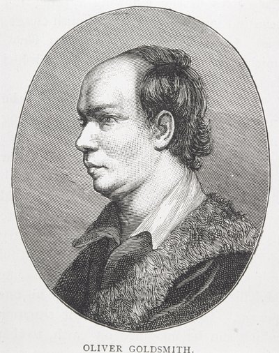 Oliver Goldsmith (1730-74) (gravura) (veja também 105778) de English School