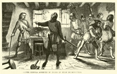 Oliver Icingla preso por ordem de Hugh de Moreville de English School