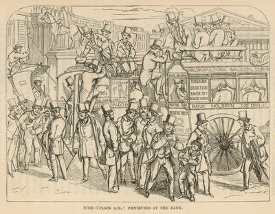 Omnibuses no banco, Londres de English School