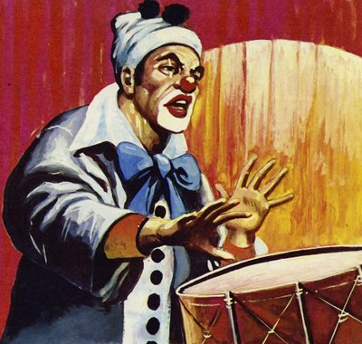 Uma das melhores performances de Caruso foi como o palhaço em I Pagliacci de English School