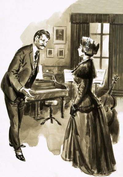 Uma das pupilas de Edward Elgar era atraente Caroline Alice Roberts de English School