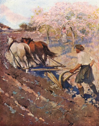 Ontário, um colono de Glengarry (litografia a cores) de English School