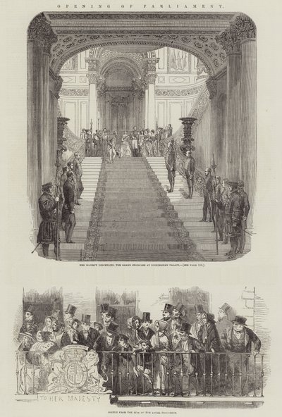Abertura do Parlamento (gravura) de English School