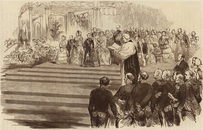 Abertura do Palácio de Cristal, a Oração do Arcebispo, 1854 de English School