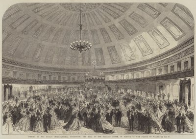 Inauguração da Exposição Internacional de Dublin, o Baile na Mansion House, em Honra do Príncipe de Gales (gravura) de English School