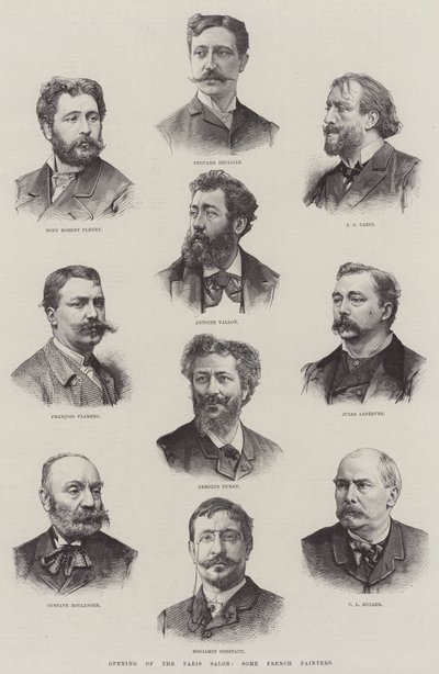 Abertura do Salão de Paris, Alguns pintores franceses (gravura) de English School