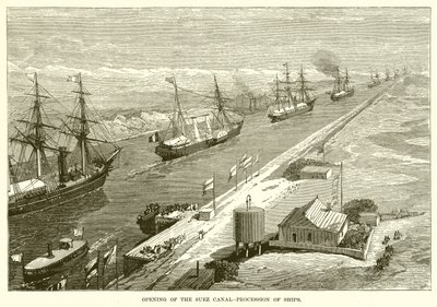 Abertura do Canal de Suez - Procissão de Navios de English School