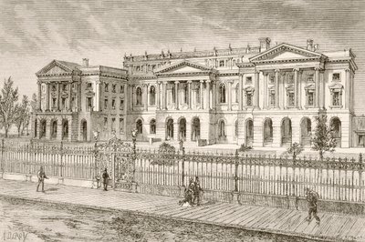 Osgoode Hall, Toronto, Canadá (litografia) de English School