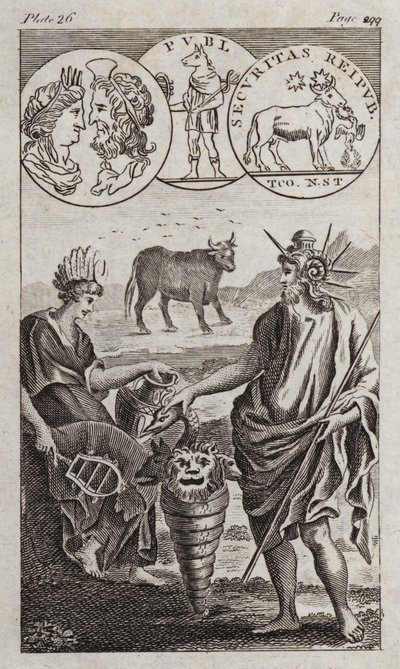Osiris, Apis, Serapis (gravura) de English School