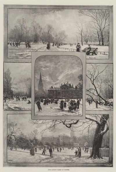 Os nossos Parques de Londres no Inverno (litho) de English School