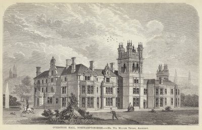Overstone Hall, Northamptonshire (gravura) de English School