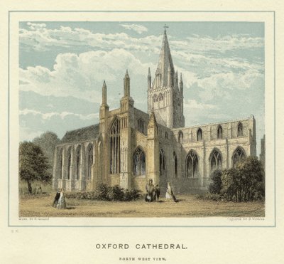 Catedral de Oxford, vista noroeste de English School