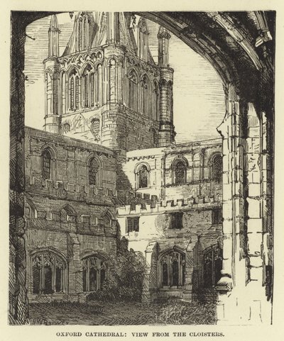 Catedral de Oxford, vista dos claustros de English School