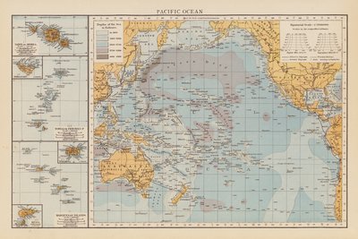 Oceano Pacífico (litografia a cores) de English School
