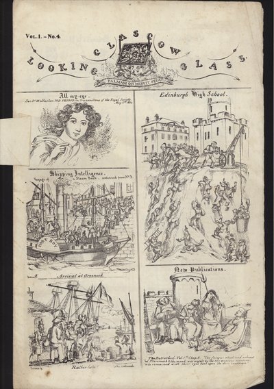 Página do Folheto sobre a Feira de Glasgow, publicado em 23 de Julho de 1835 (gravura) de English School