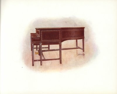 Página do Catálogo de Arte Steinway & Sons Art Catalogue (cor litho) de English School