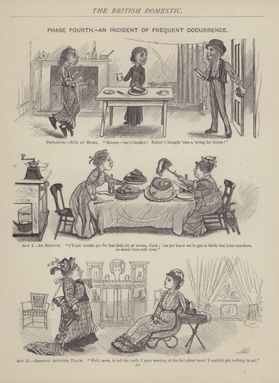 Página de The British Working Man or One Who Does Not Believe In Him (gravura) de English School