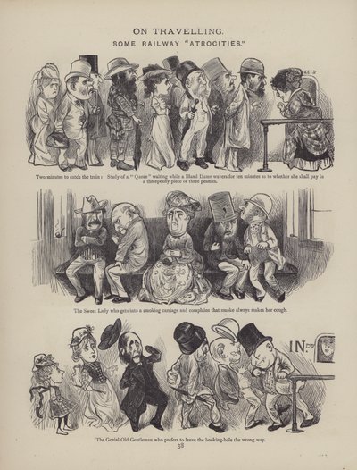 Página de The British Working Man or One Who Does Not Believe In Him (gravura) de English School