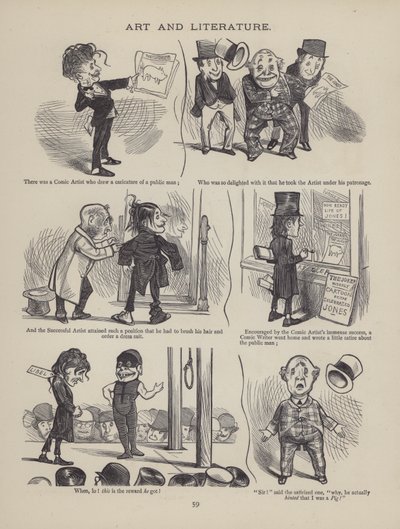 Página de The British Working Man or One Who Does Not Believe In Him (gravura) de English School