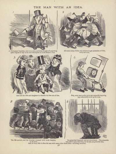 Página de The British Working Man or One Who Does Not Believe In Him (gravura) de English School