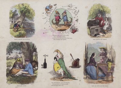 Página do Livro de Imagens Atraente (gravação a cores) de English School