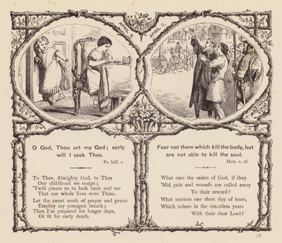 Página do Pão Diário das Crianças (gravura) de English School