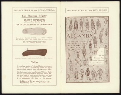 Páginas do Catálogo de Gambas Famoso Balé de Milão (litho) de English School