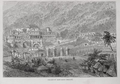 Palácio de Sans Souci, Hayti norte, do passado e do presente de Santo Domingo por Samuel Hazard, bar. em 1873 de English School