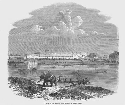 Palácio de Shuja Ud Dowlah, Lucknow (gravura) de English School