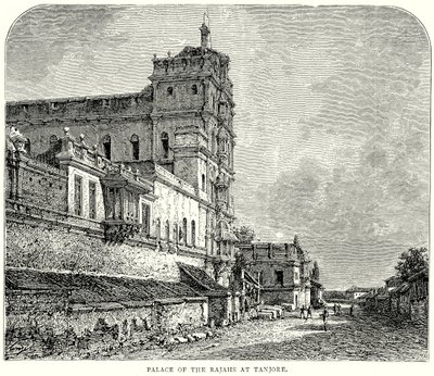 Palácio dos Rajás em Tanjore (gravura) de English School