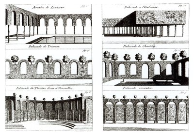 Palisade projeta, da teoria e prática de jardinagem, por Antoine-Joseph Dezallier DArganville (1680-1765), publicado c.1709 de English School