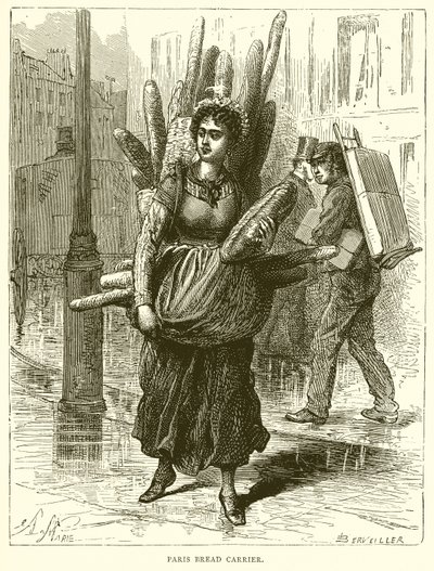 Portador de pão de Paris de English School