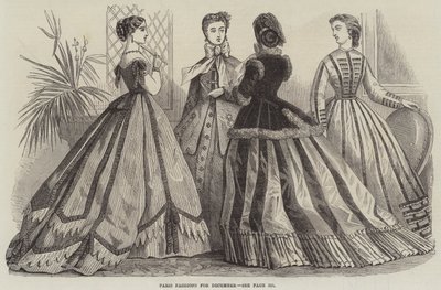 Paris Fashions for December (gravura) de English School