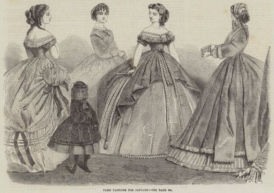 Paris Fashions para Janeiro (gravura) de English School
