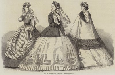 Paris Fashions para outubro (gravura) de English School