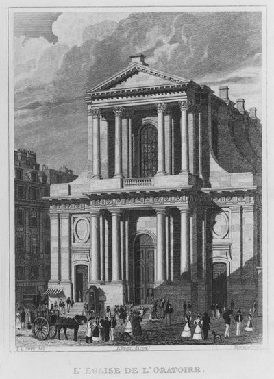 Paris, A Igreja do Oratório (gravura) de English School