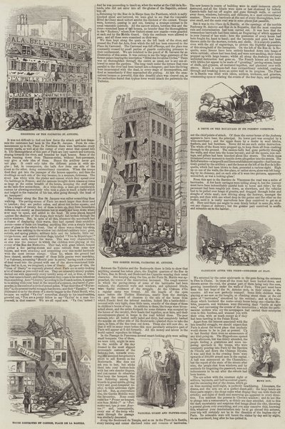 Paris após a Insurreição (gravura) de English School