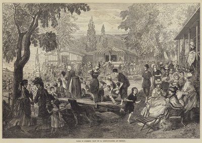 Paris no verão, banho do Grenouillere, no Croissy de English School