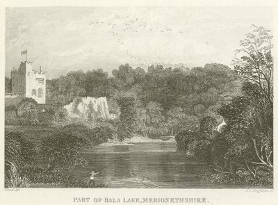 Parte do Lago Bala, Merionethshire (gravura) de English School