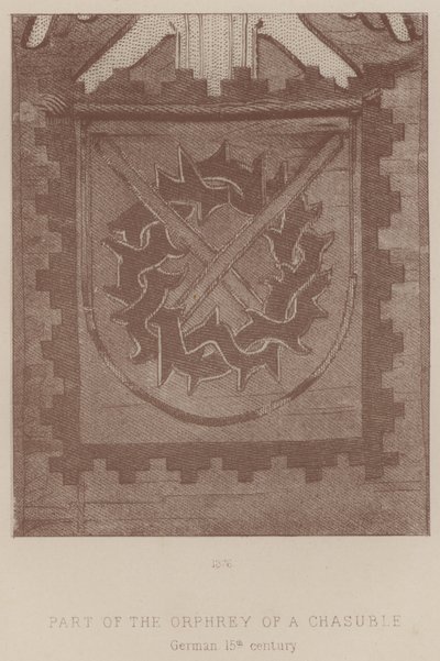 Parte do Orphrey of a Chasuble, alemão de English School