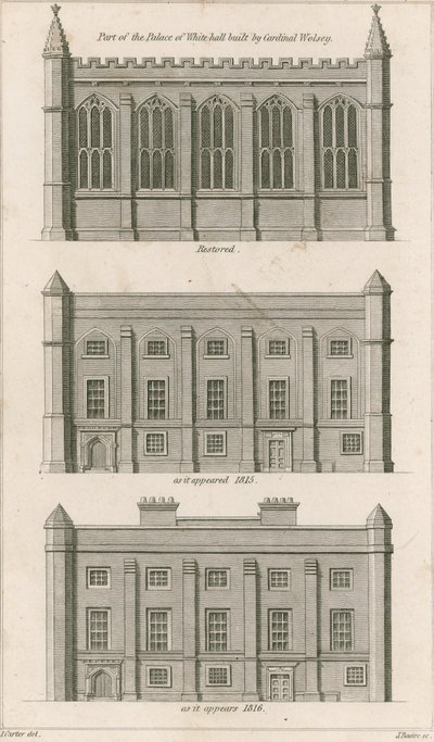 Parte do Palácio de Whitehall construído pelo Cardeal Wolsey de English School
