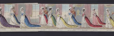 Parte do panorama do casamento da Rainha Vitória, c.1840 (aquatint colorido à mão) de English School